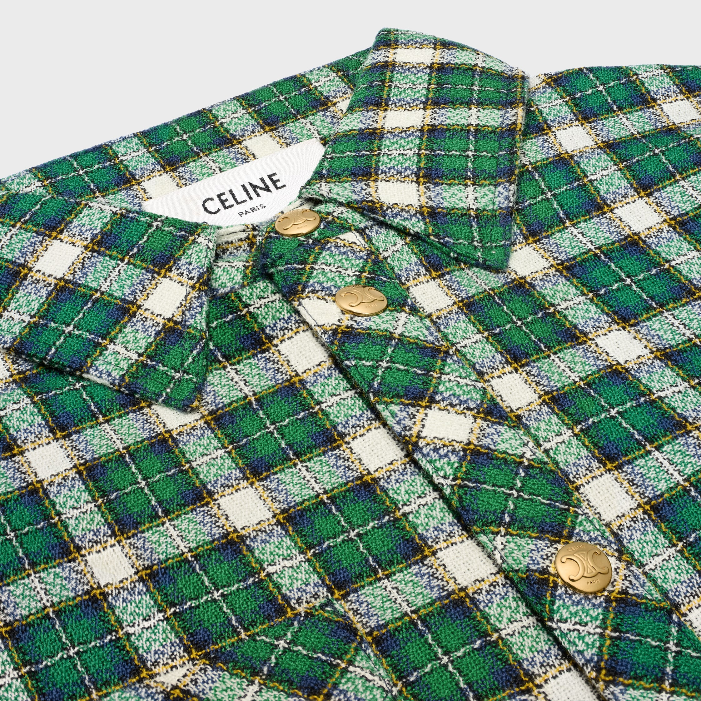 mini shirt dress IN check wool natté - 3