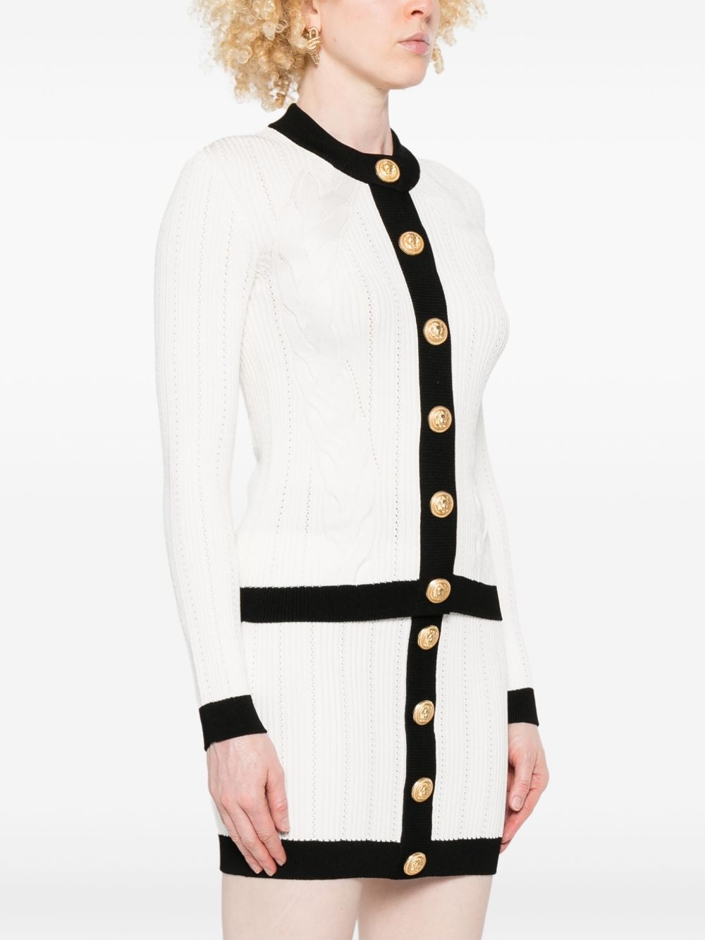 two-tone cardigan - 3
