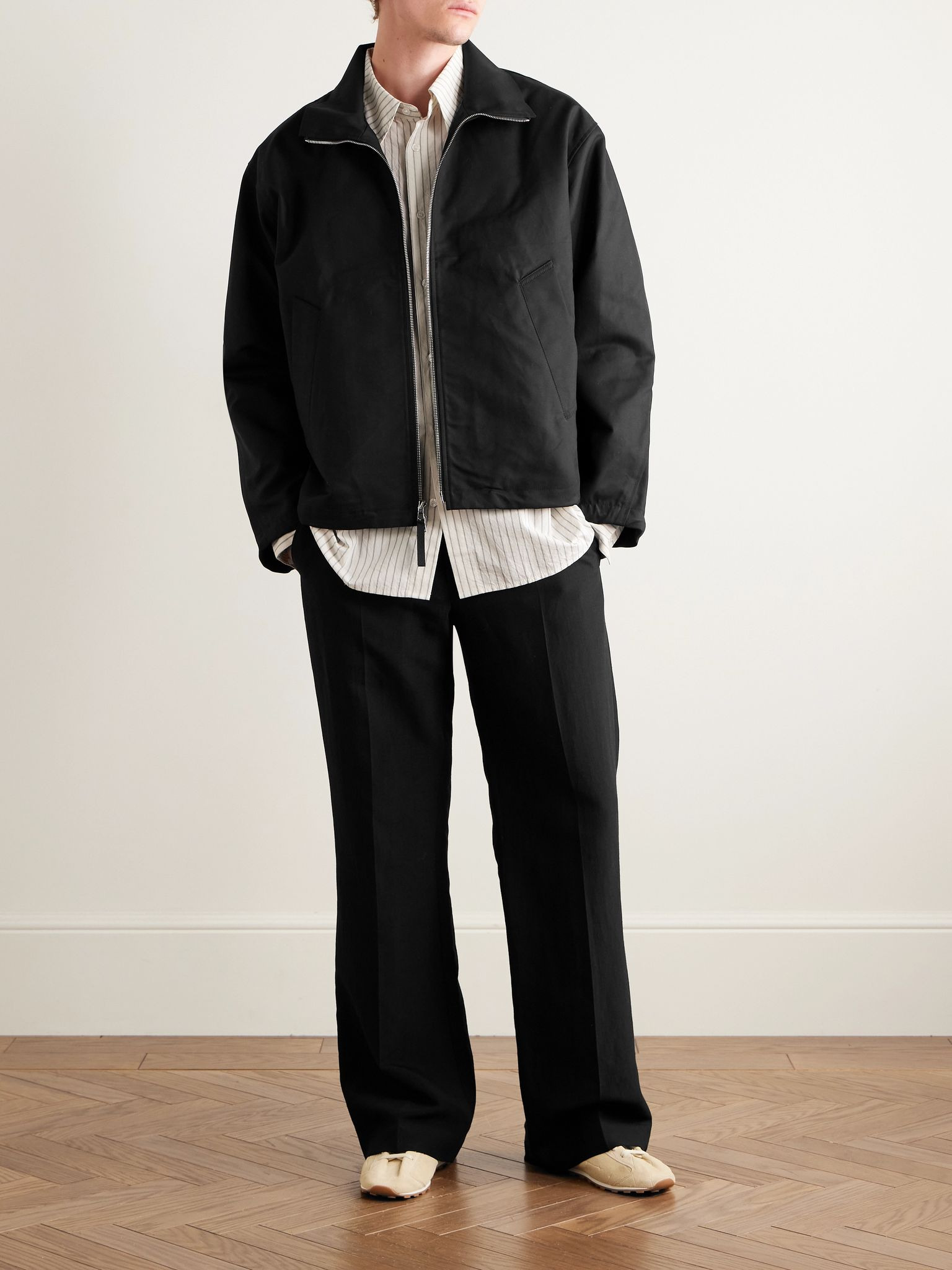 Laurie Cotton-Canvas Bomber Jacket Black - 2