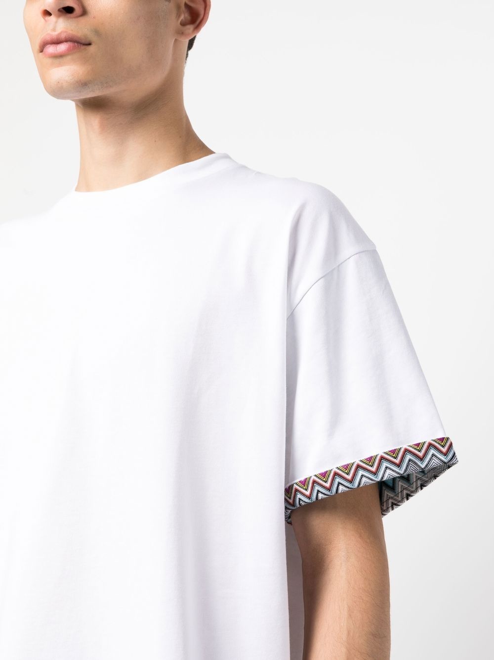 zigzag-edge detail T-shirt - 5
