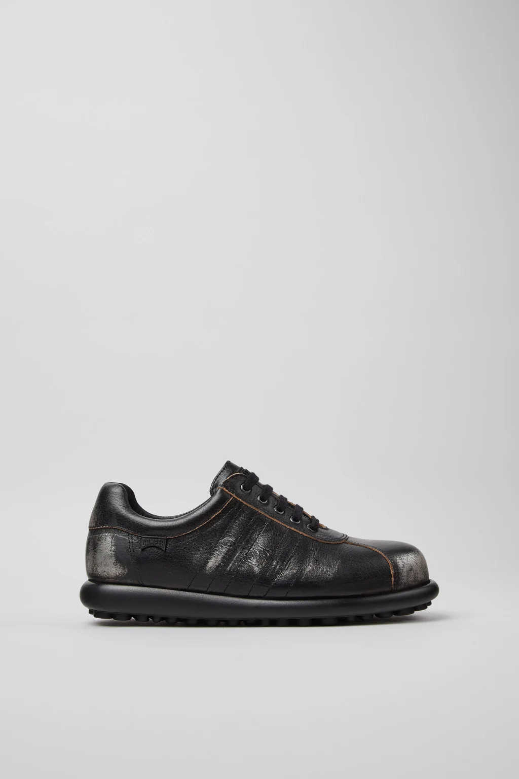 Pelotas Black and Gray Vegetable-Tanned Leather Shoes for Women. - 1