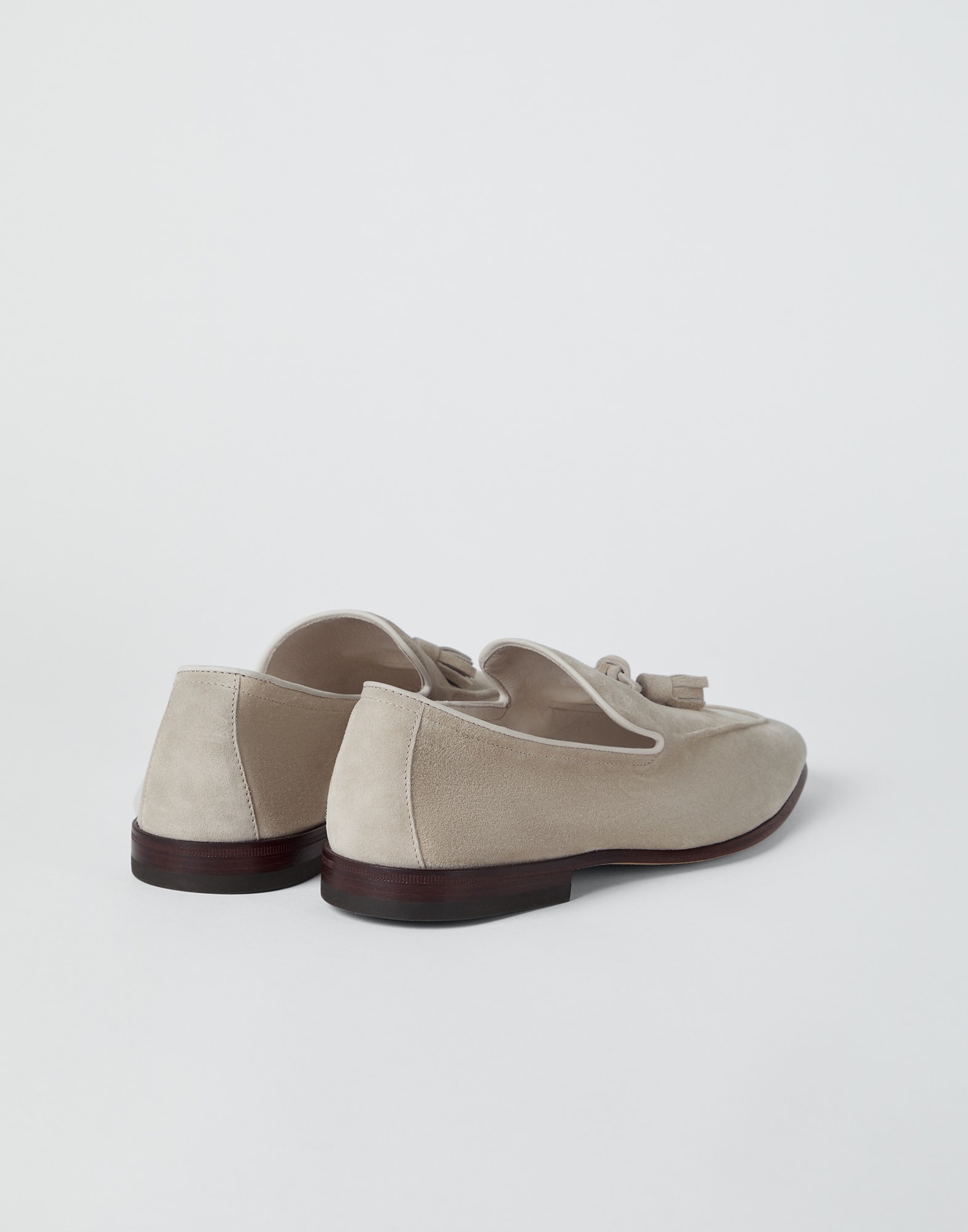 Suede unlined loafers with tassels - 2
