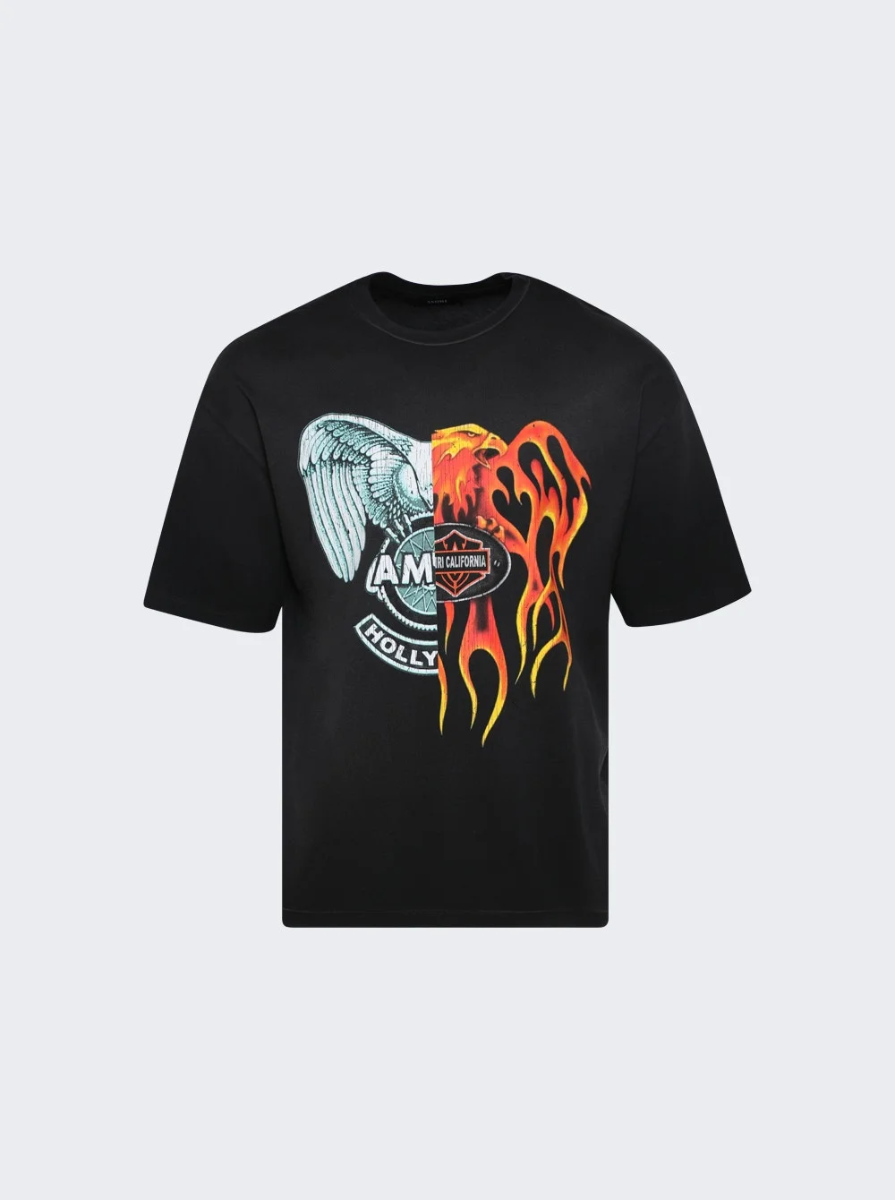 Spliced Logo Tee Black - 1