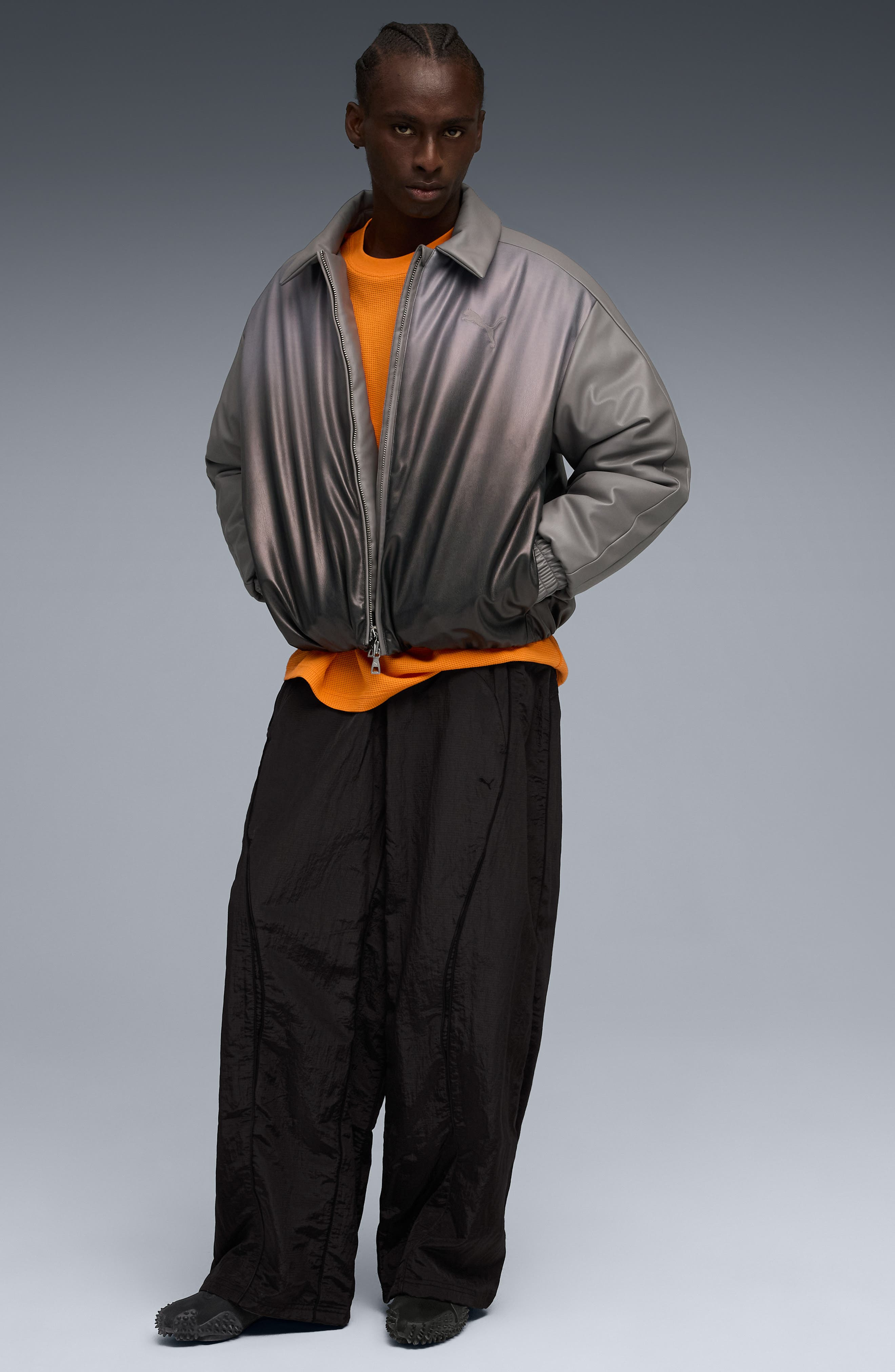 PUMA CLRT Nylon Ripstop Pants in Puma Black at Nordstrom - 7