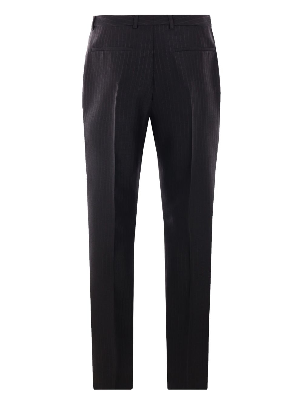 striped pressed-crease trousers - 2