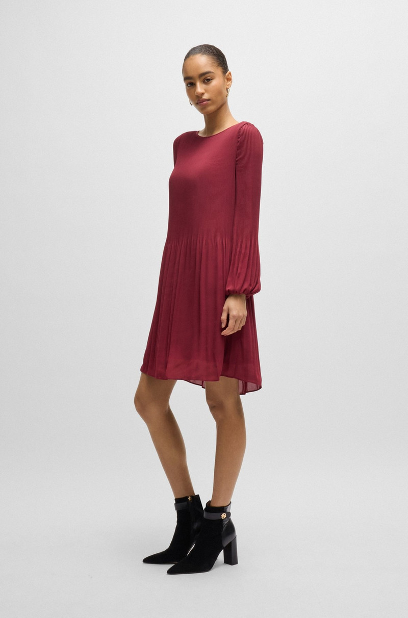 BOSS BLOCK-HEEL ANKLE BOOTS IN SUEDE AND LEATHER outlook