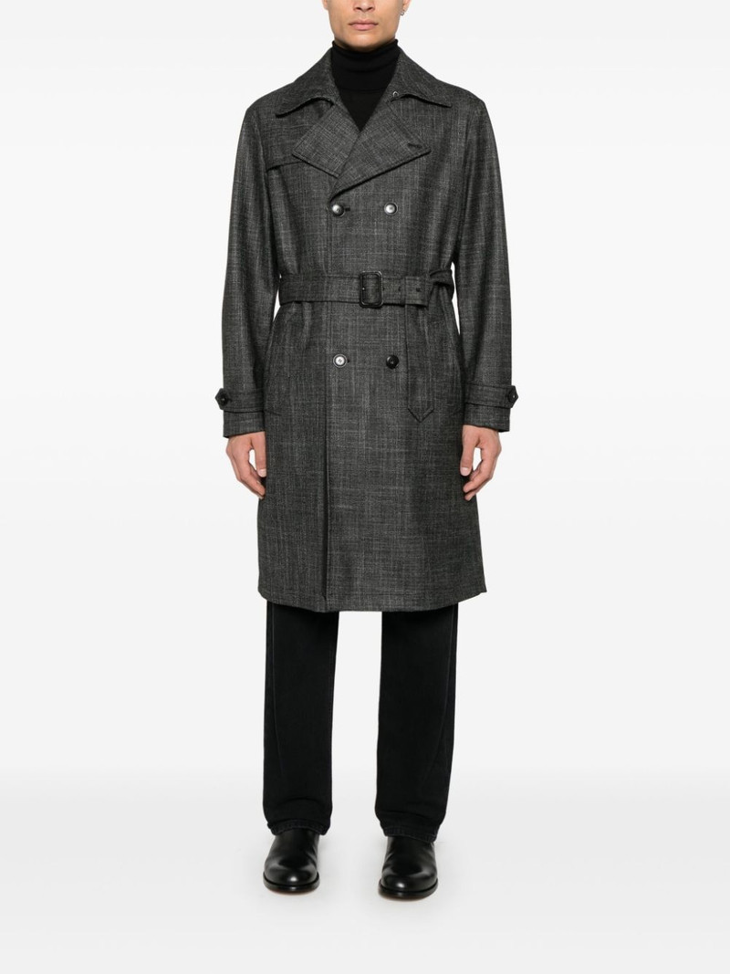 Canali mélange trench coat outlook