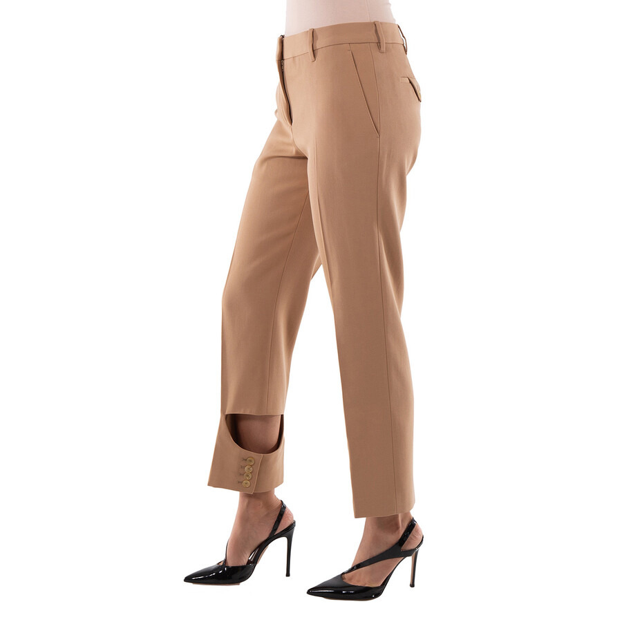 Burberry Ladies Dark Biscuit Cut Out Detail Trousers - 5