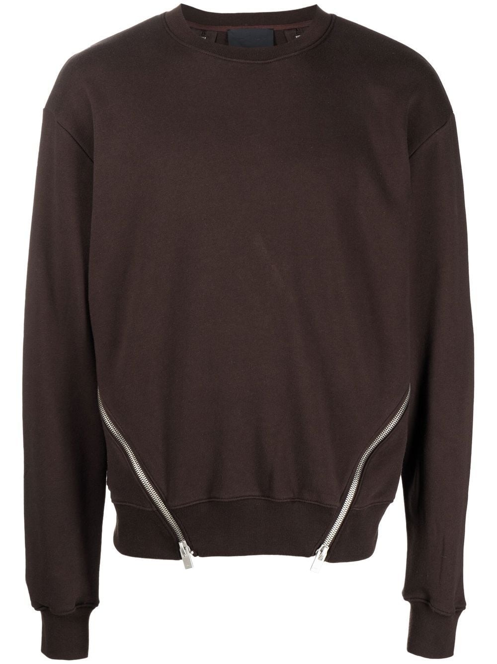 ZIP-DETAILS COTTON SWEATSHIRT - 1