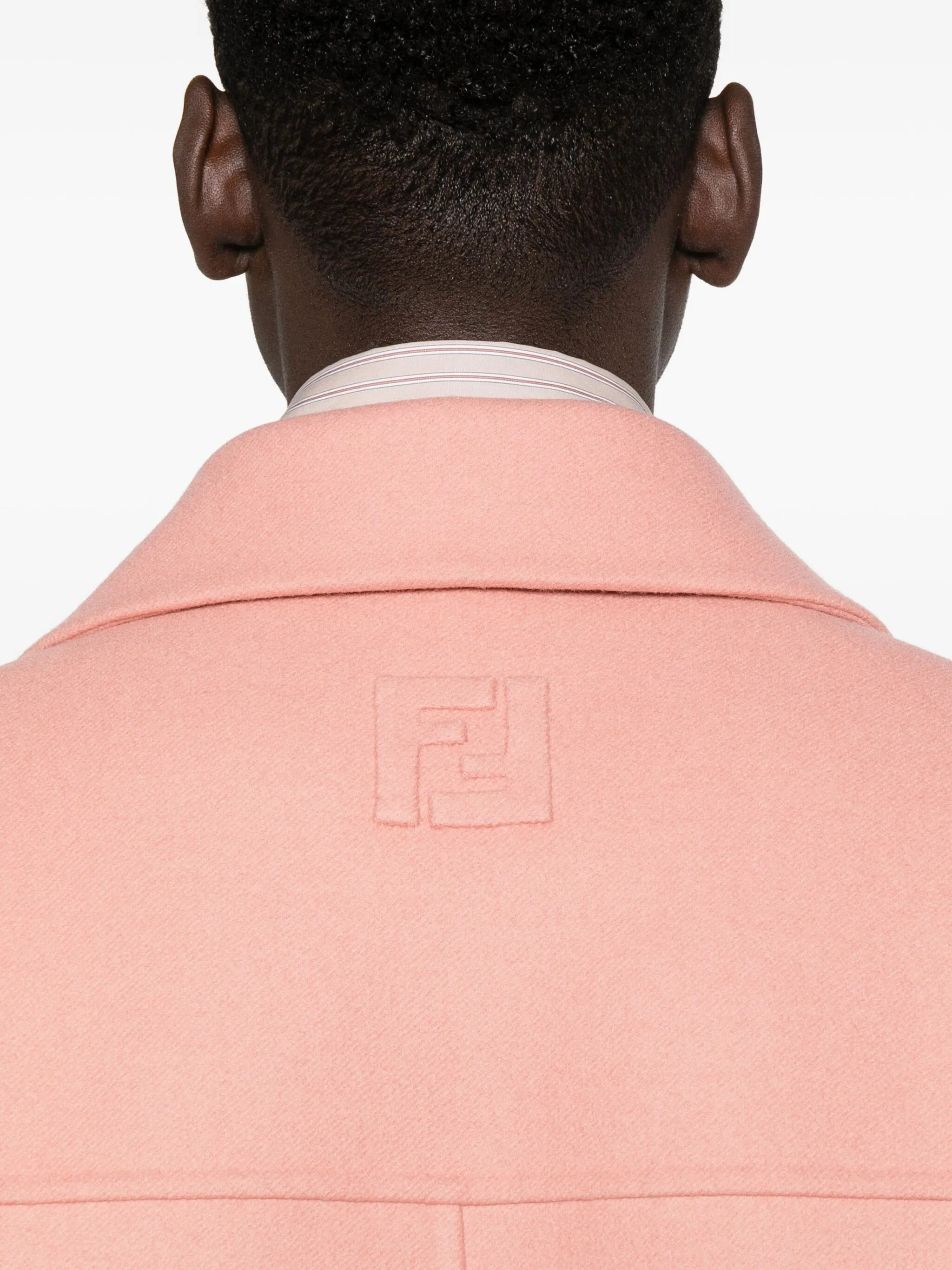 double-breasted patch-pocket coat - 5