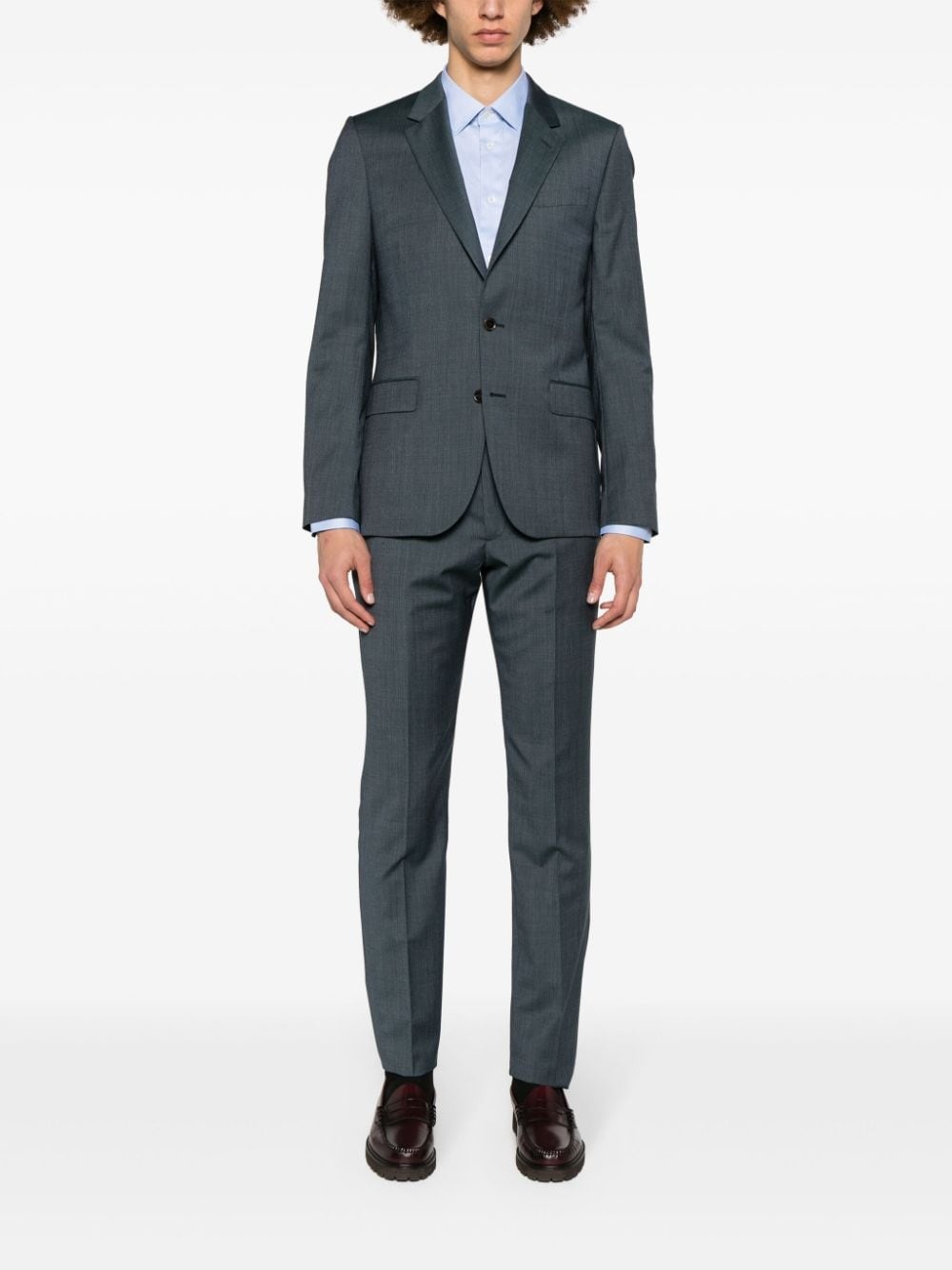 single-breasted wool suit - 2