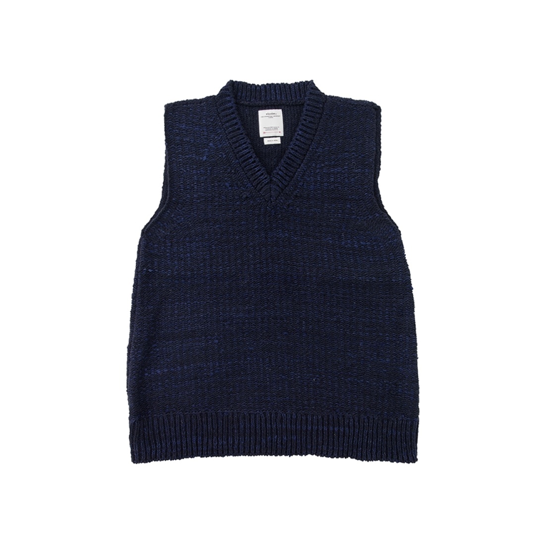 TUSSAR V-NECK VEST NAVY - 1