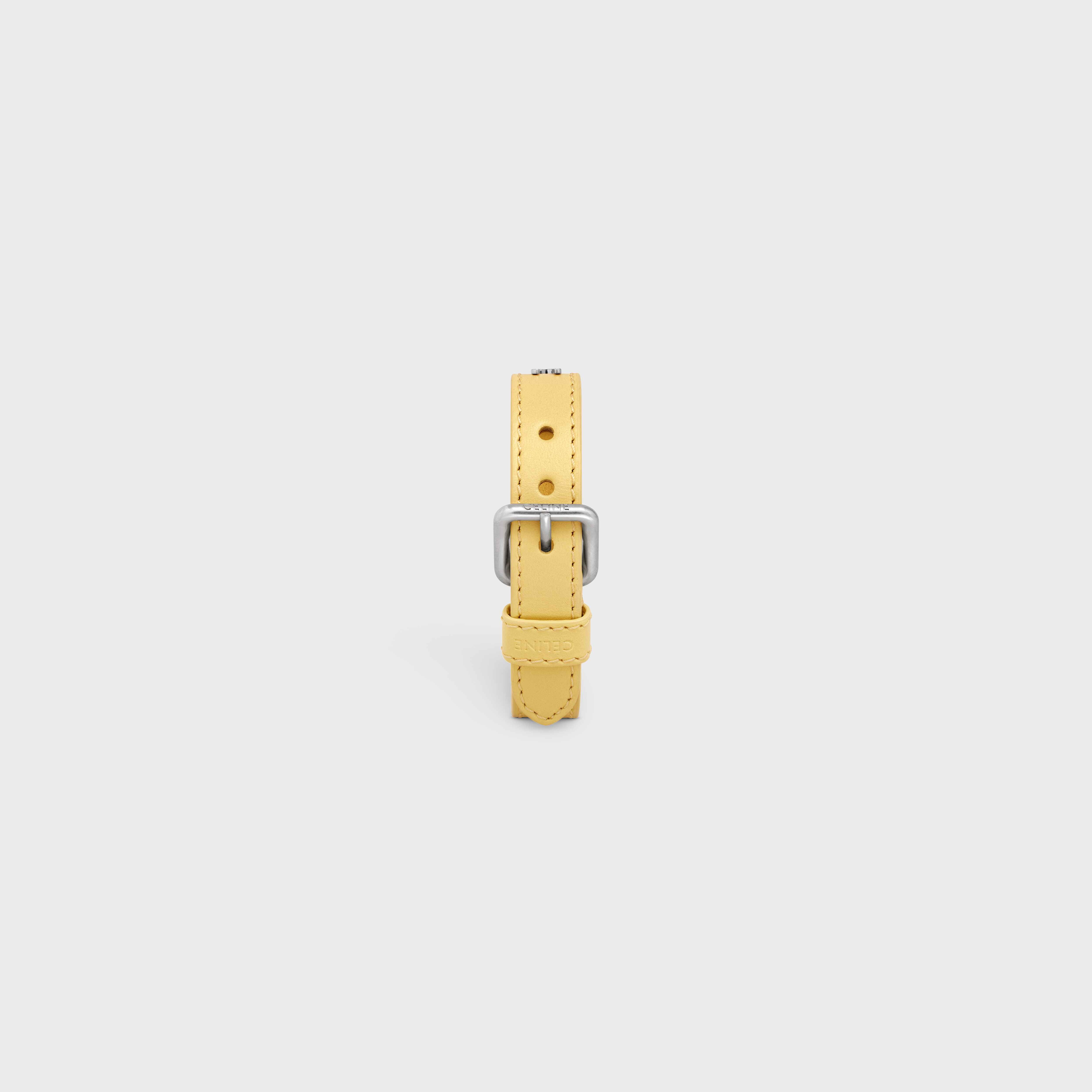 Triomphe Multi Leather Bracelet in Brass with Rhodium Finish and Calfskin - 3