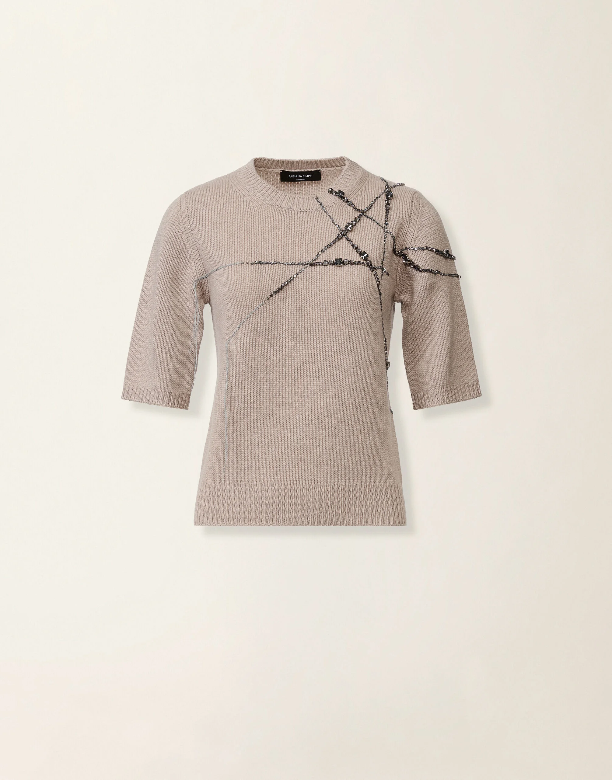 Gauze cashmere sweater - 1