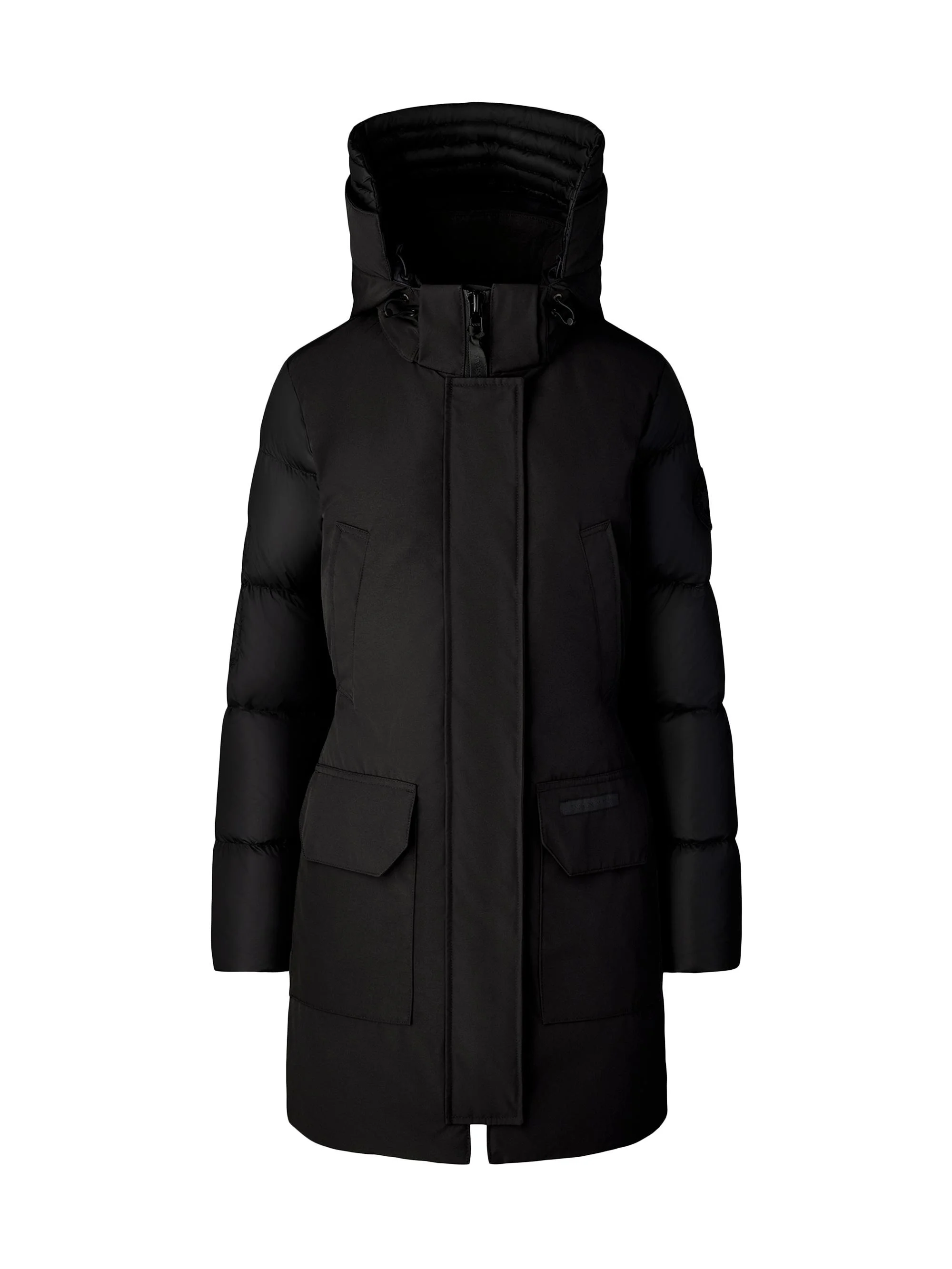 Women's Paradigm Trillium Hooded Down Parka - Black - 1