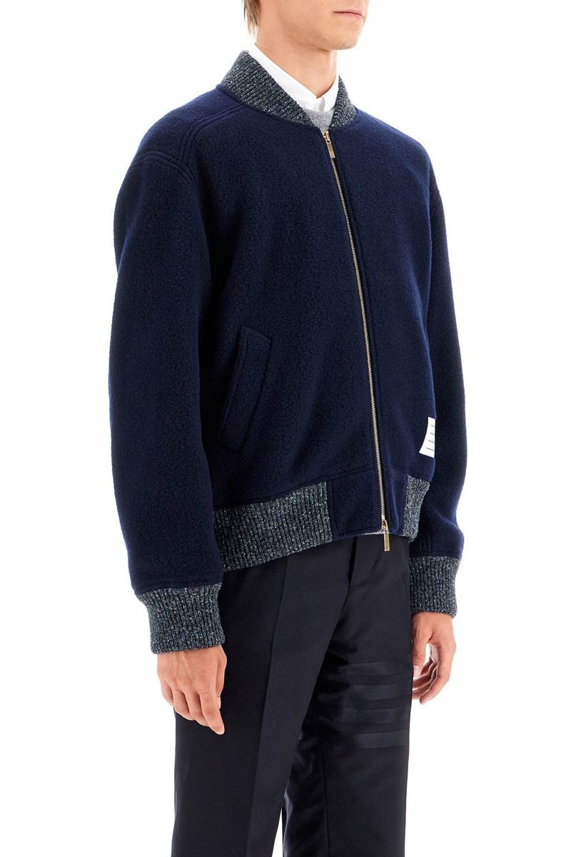 Thom Browne Woolen Fleece Bomber Jacket - 2