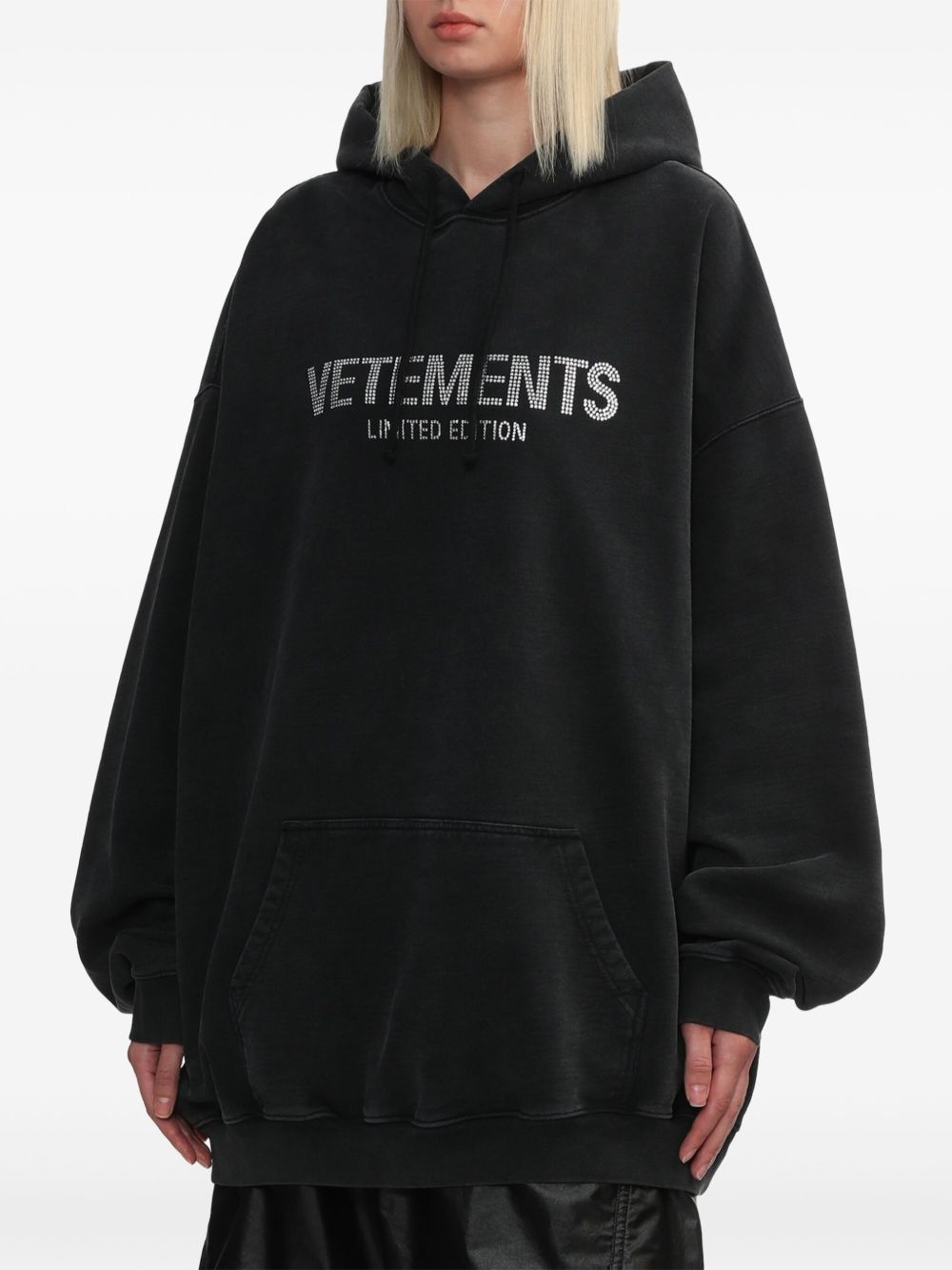 logo-embellished hoodie - 3