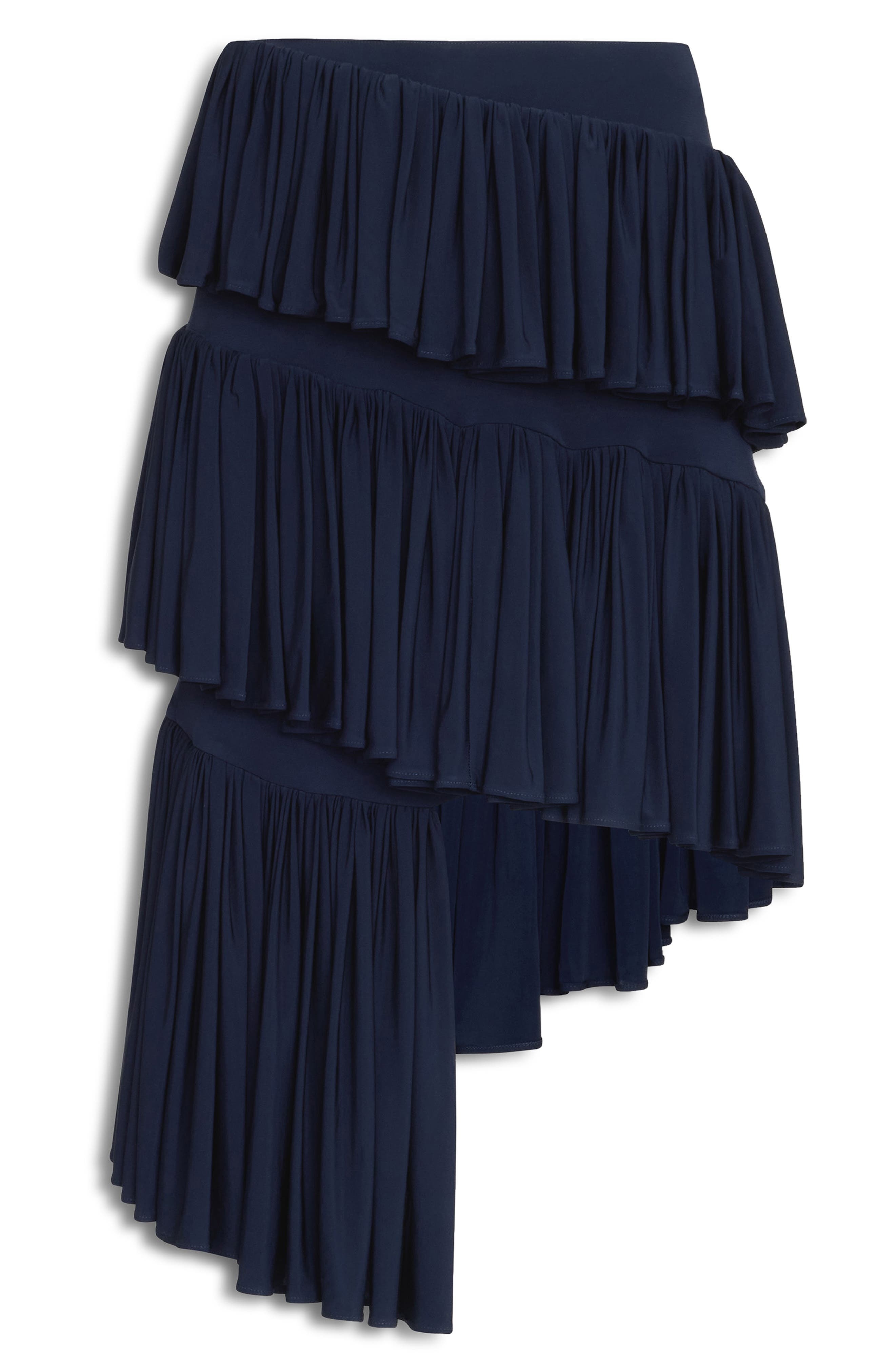 Alaïa Jersey Spiral Skirt in Marine Fonce at Nordstrom - 3
