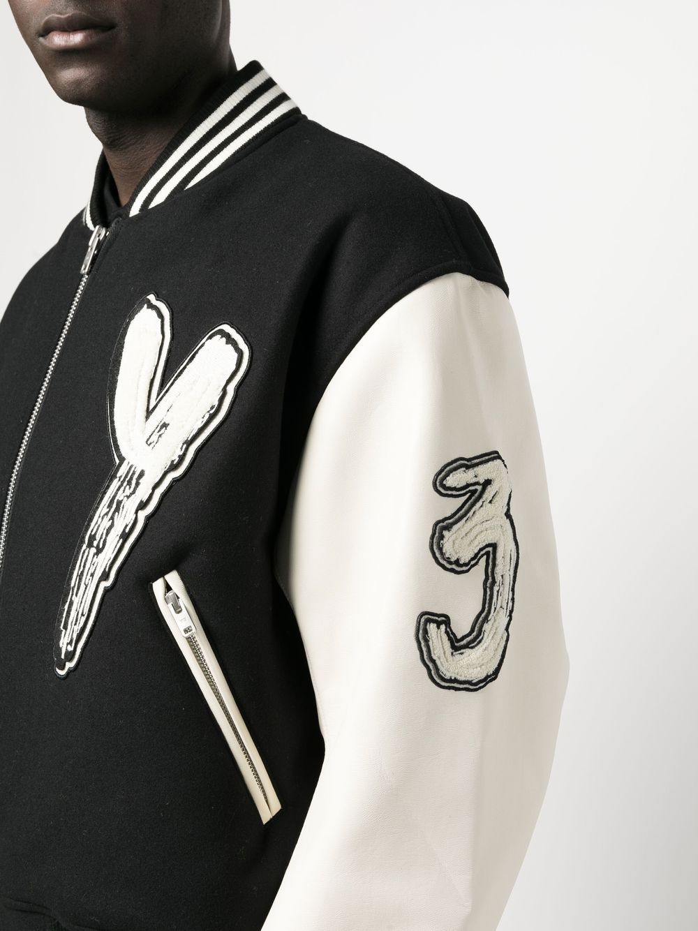 logo-print varsity jacket - 6