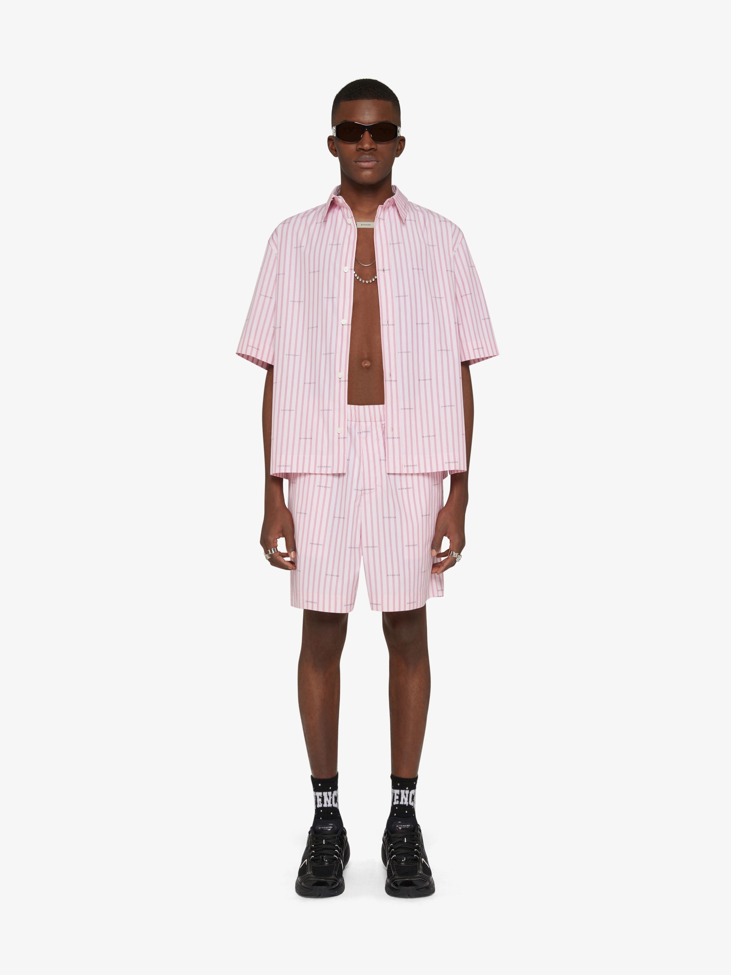 GIVENCHY BERMUDA SHORTS IN POPLIN WITH STRIPES - 2