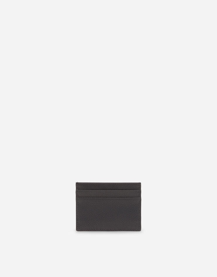 Dauphine calfskin card holder with branded plate - 3