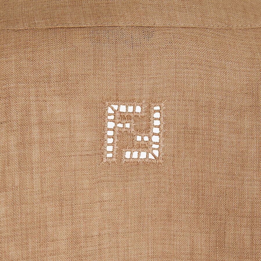 Beige linen shirt - 3