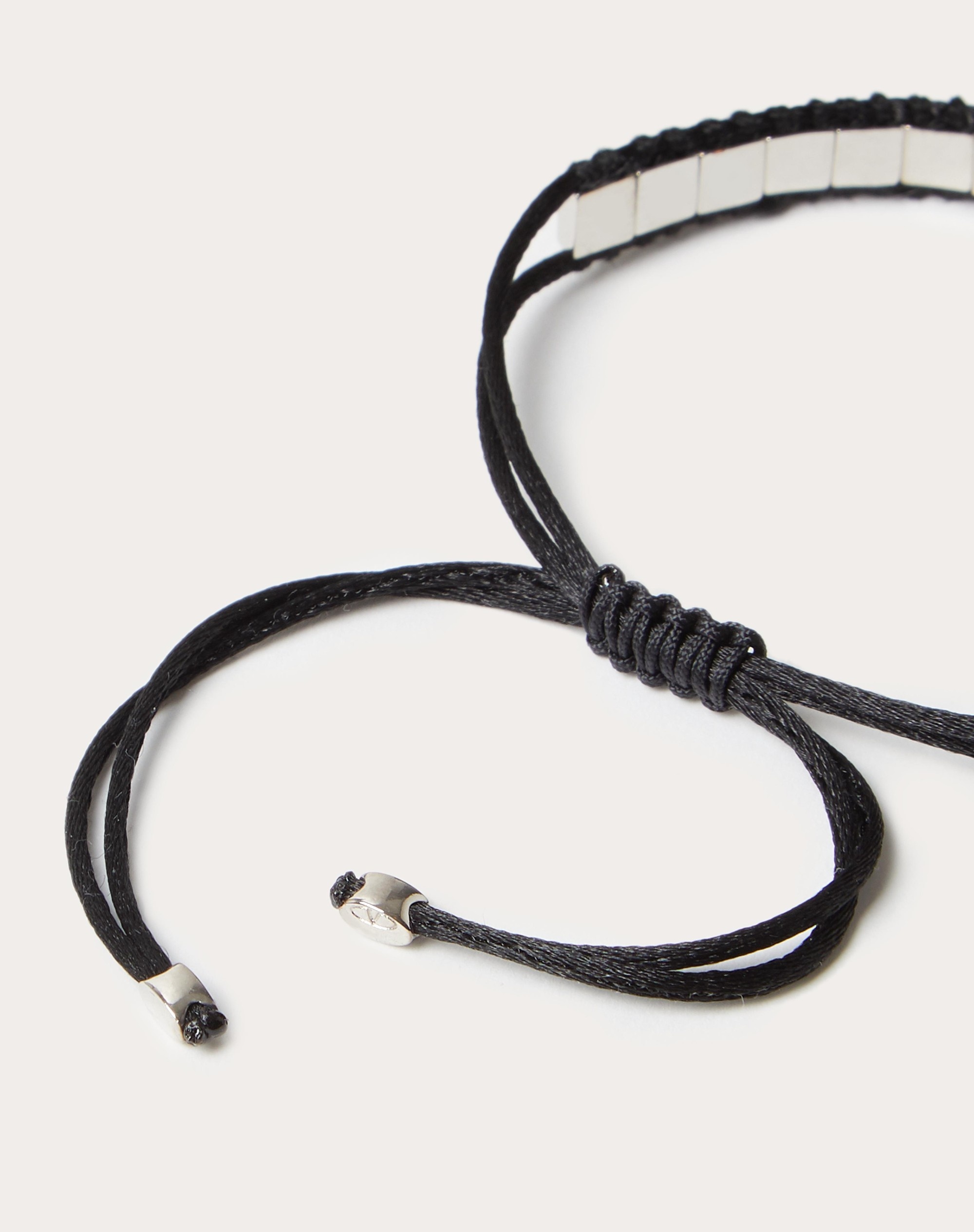 COTTON AND METAL VALENTINO COLOR SIGN BRACELET - 4
