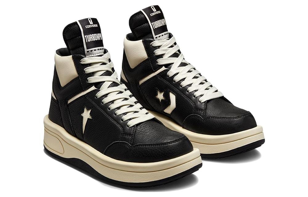 Converse Rick Owens x TURBOWPN Mid 'Black Cloud Cream' A03945C - 3