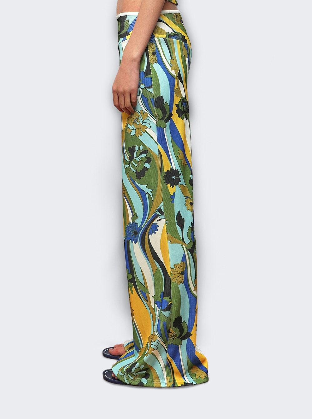 Ribbed Pant Acidic Floral Print - 3