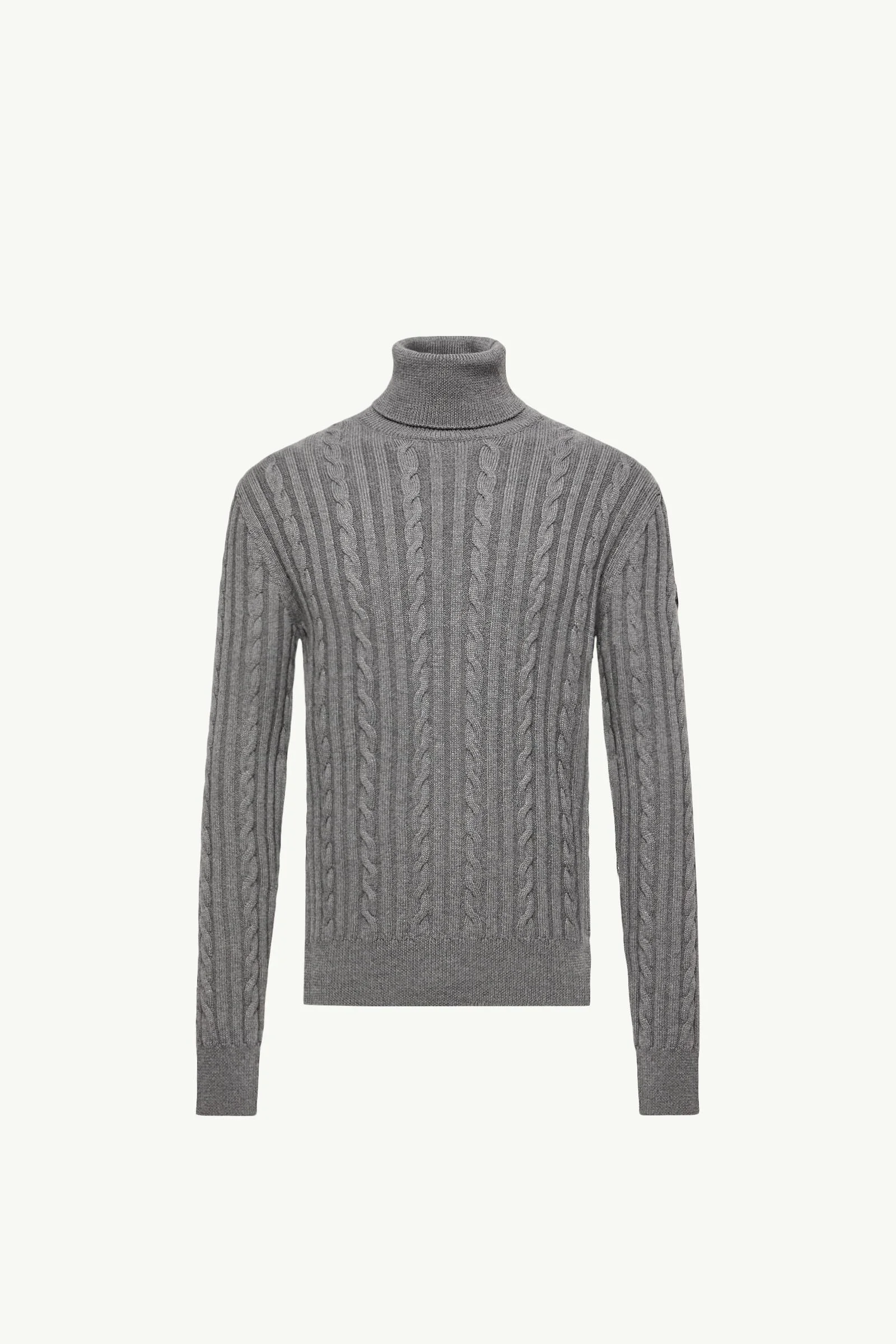 Leather Logo Wool Sweater - 1