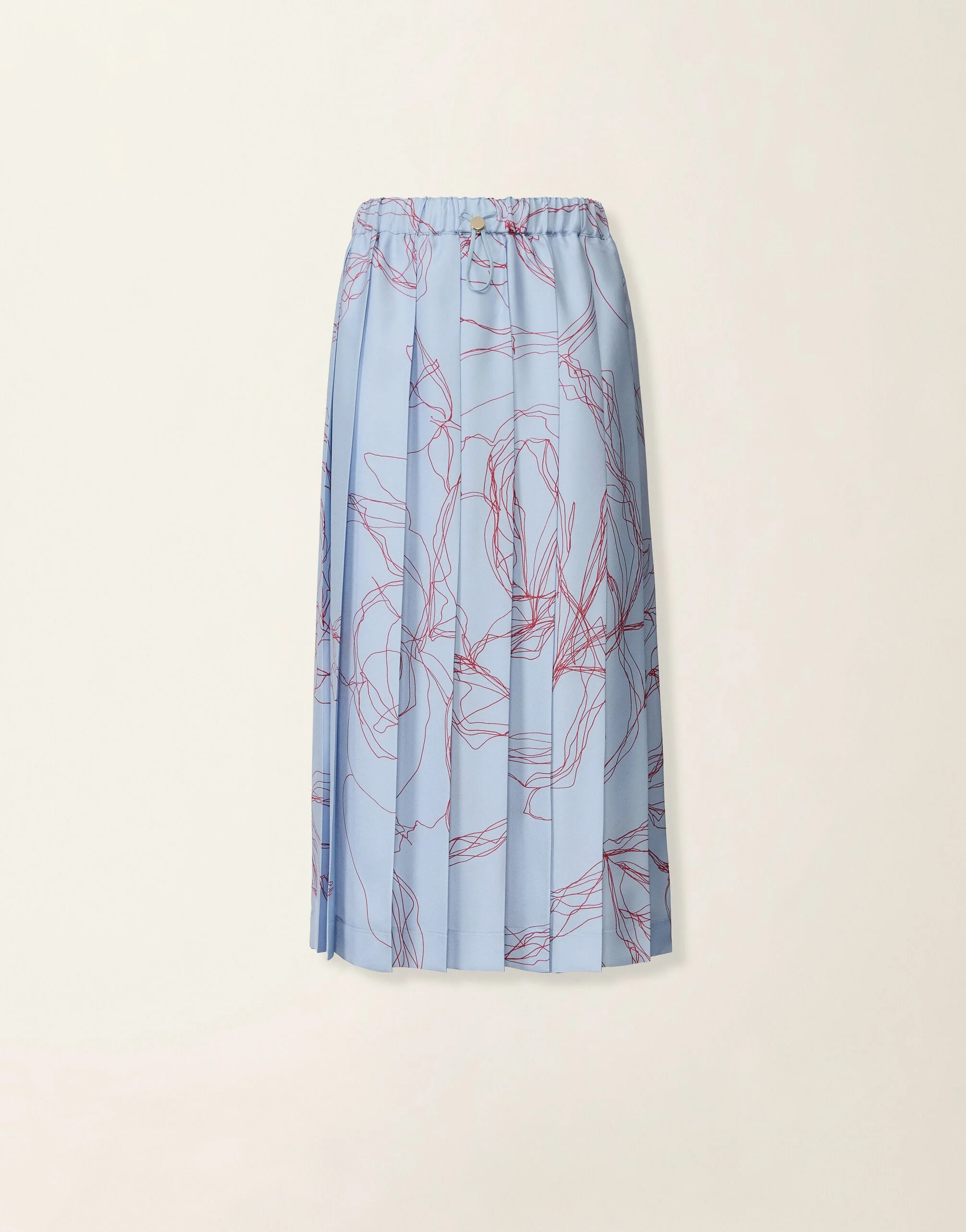 Silk twill midi skirt - 1