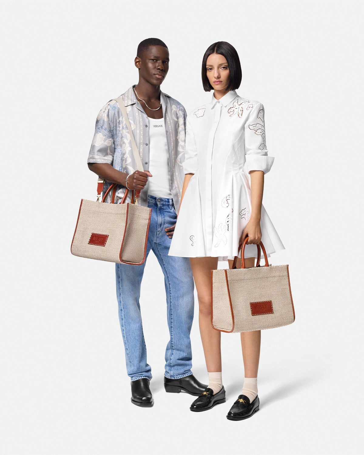 Athena Raffia Medium Tote Bag - 3
