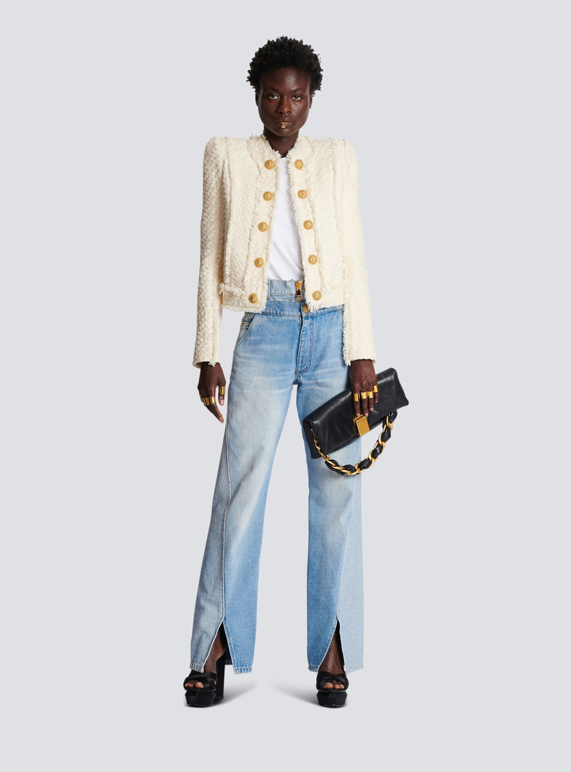 Balmain Two-in-one faded jeans outlook