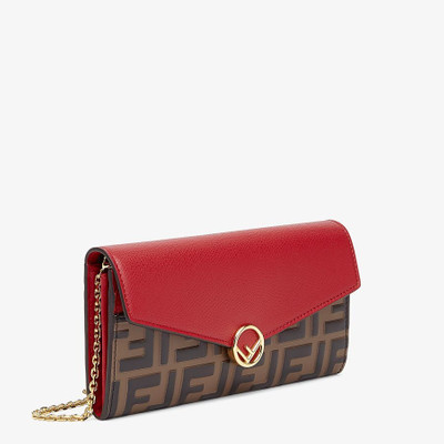 FENDI Red leather wallet outlook