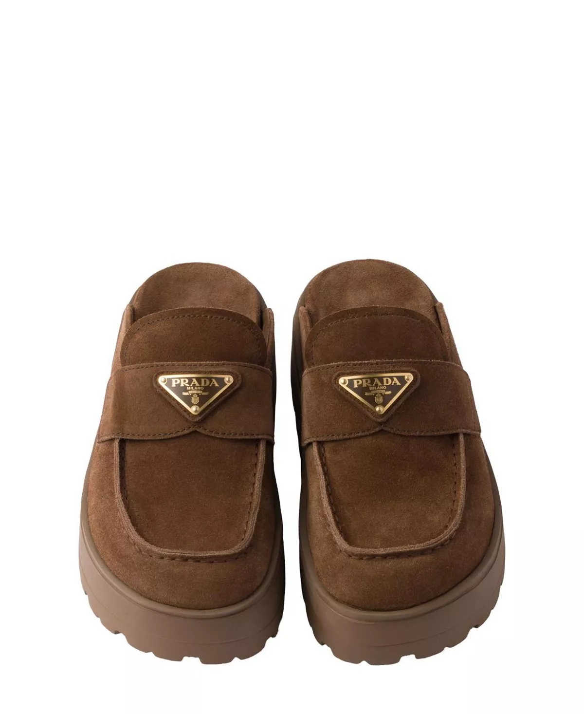 Women's Suede Flatform Mules - 3