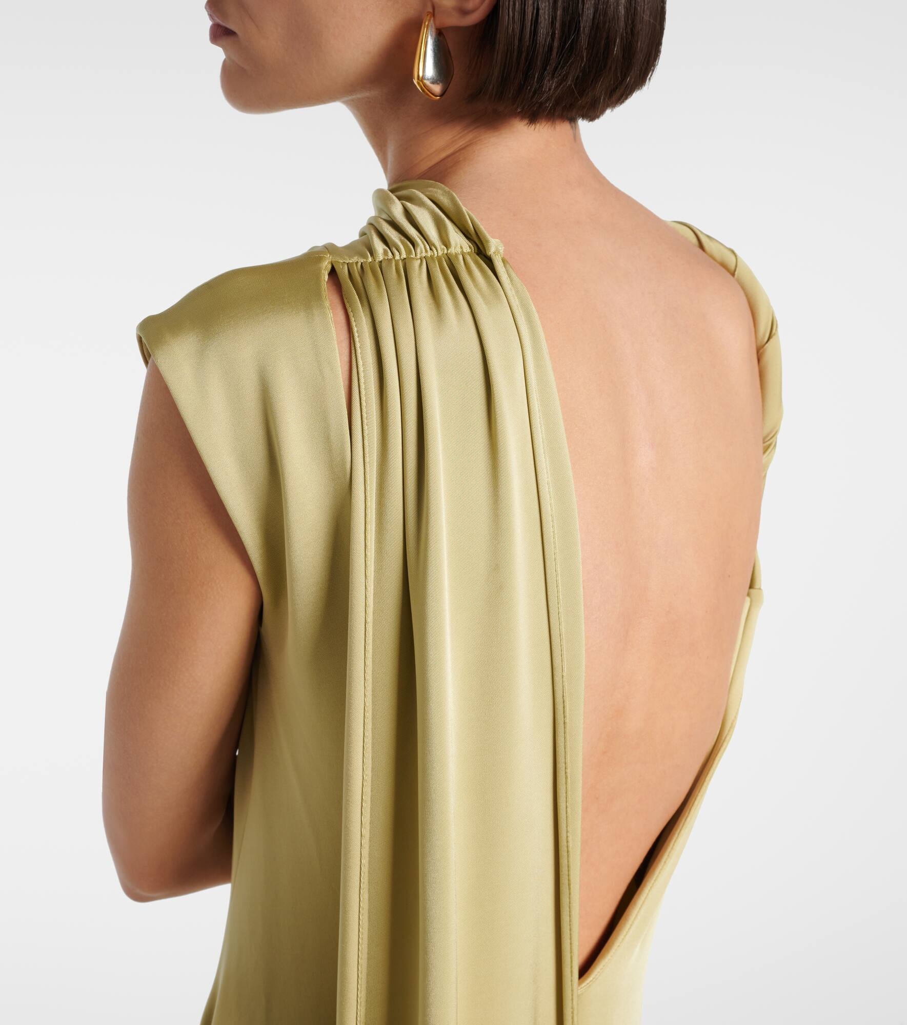 Embellished satin midi dress - 6