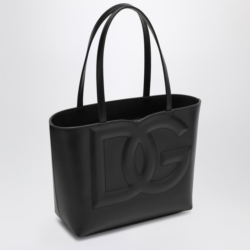 Dolce&Gabbana Dg Logo Black Leather Small Tote Bag Women - 2