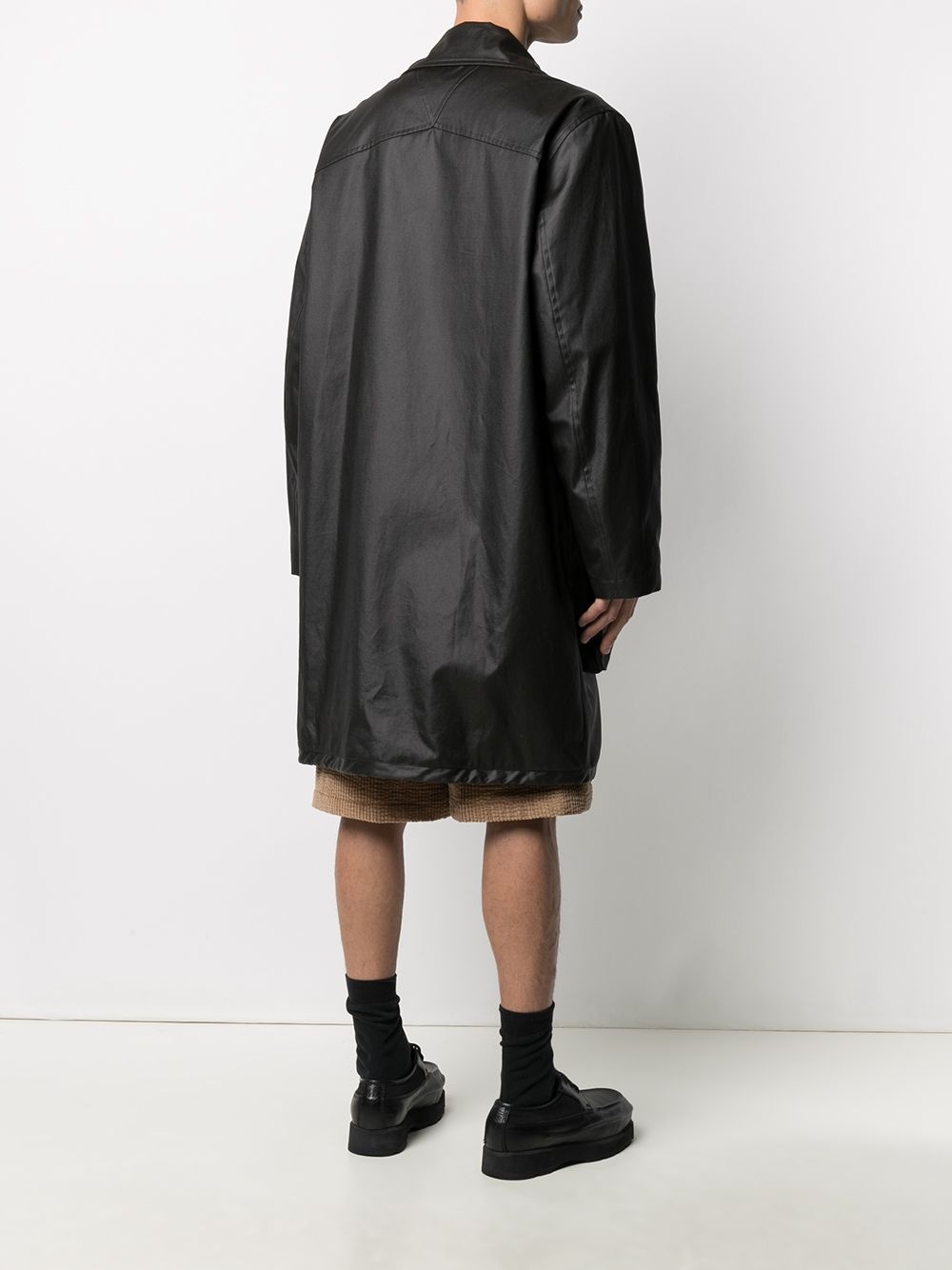 hooded mid-length coat - 6