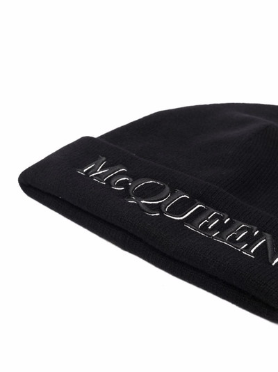 Alexander McQueen embroidered-logo beanie outlook