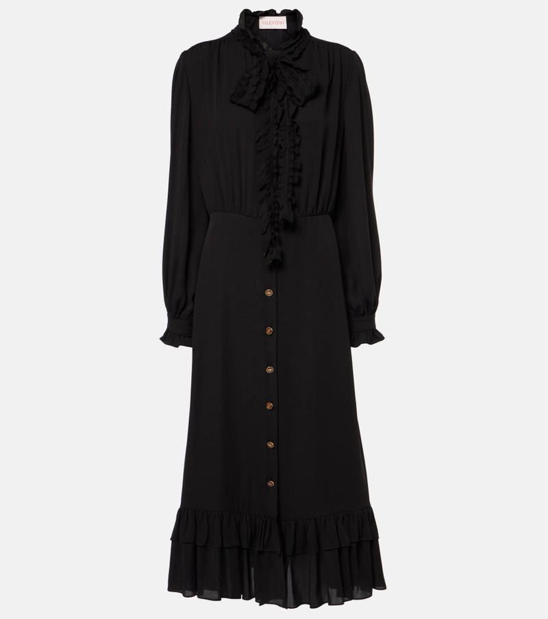 Silk georgette midi dress - 1