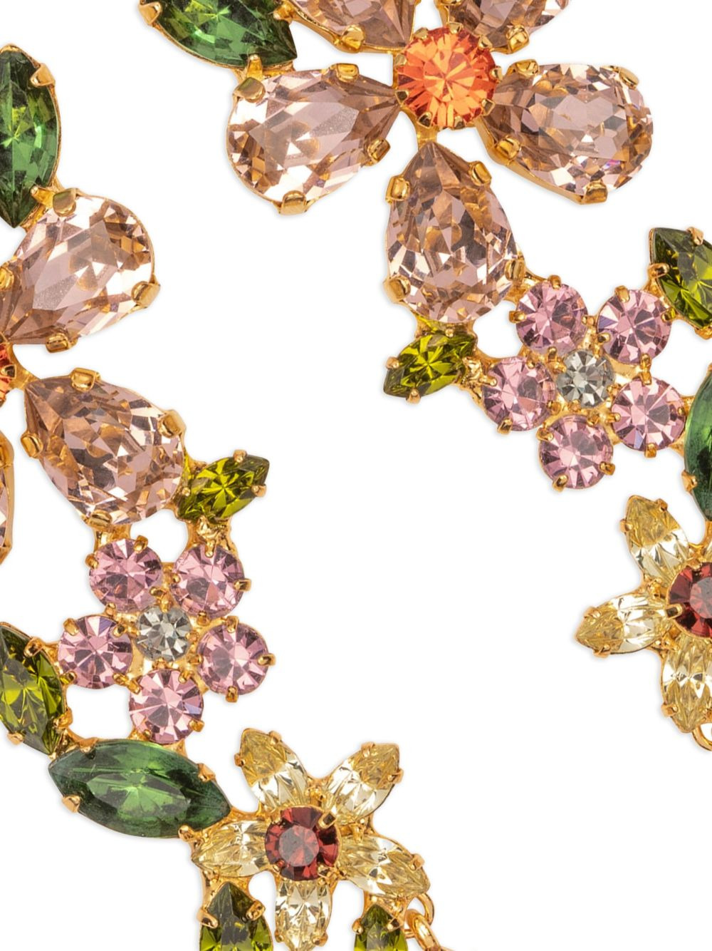 Cosetta crystal-flower earrings - 3