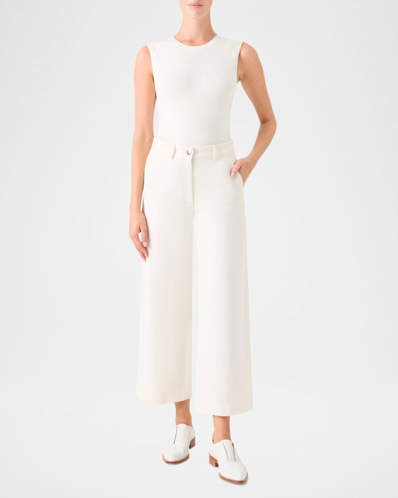 AKRIS Sleeveless Fitted Silk Knit Top outlook