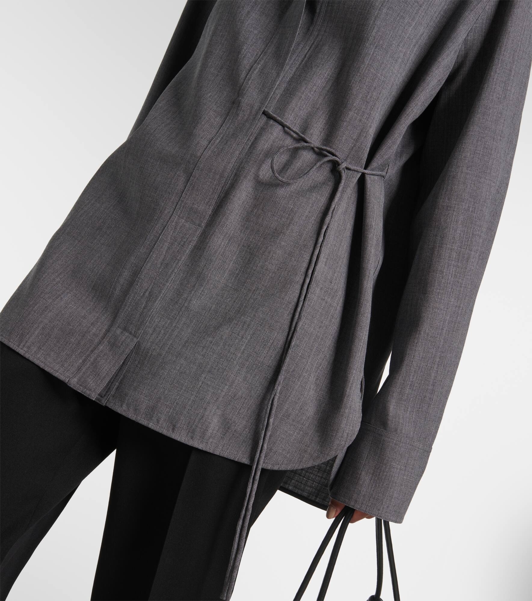 Belted wool shirt - 6