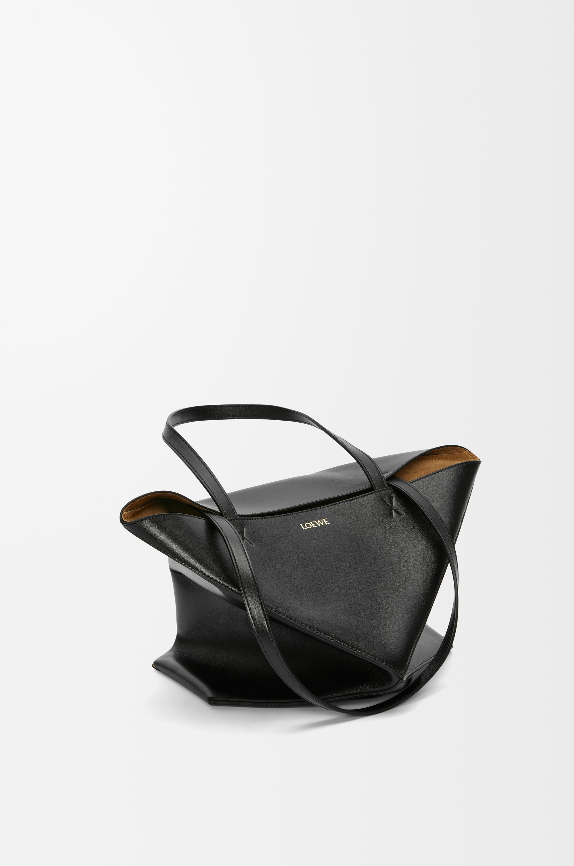 Puzzle Fold Tote in shiny calfskin - 5