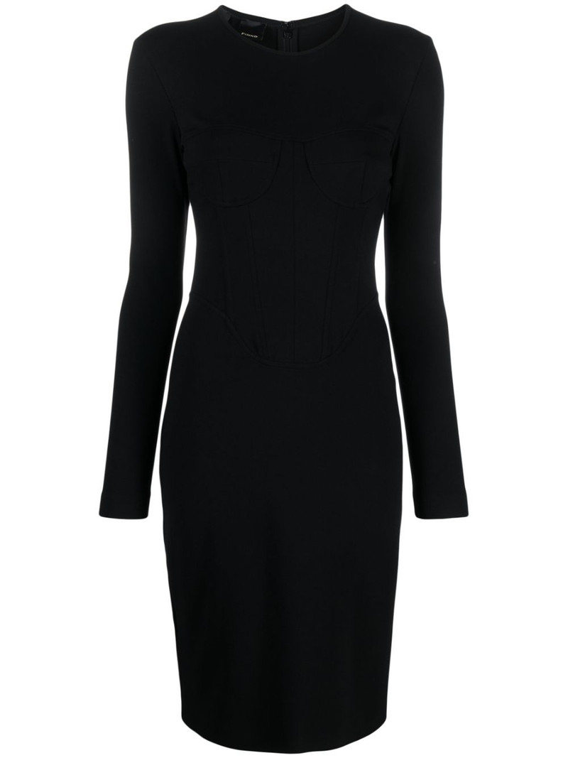 corset-style long-sleeve minidress 1
