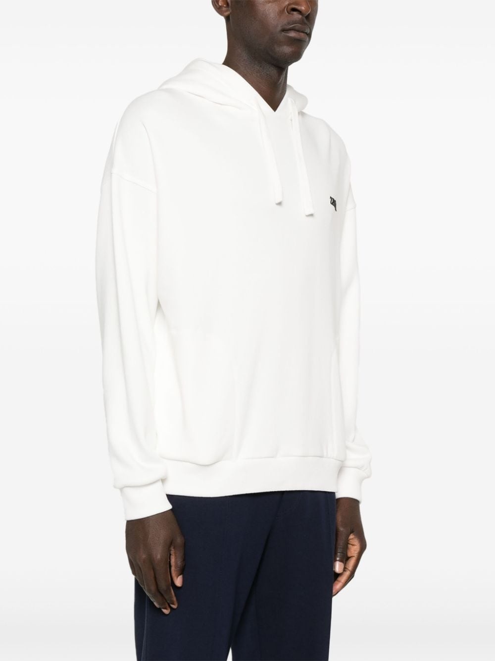 logo-embroidered hoodie - 3