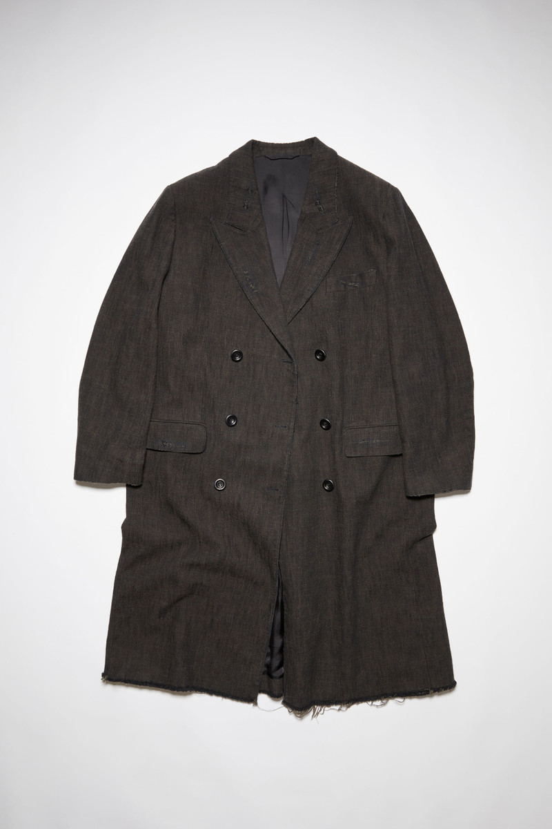 Double-breasted tailored coat - Anthracite grey 1
