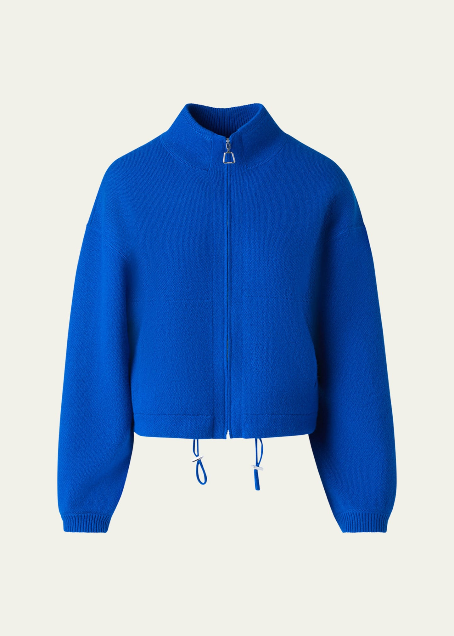 Cashmere Knit Zip Cardigan - 1