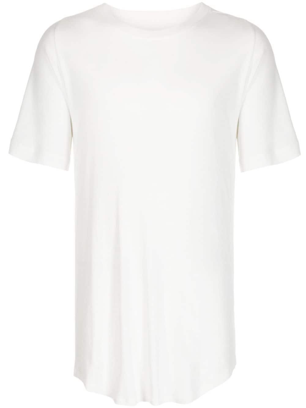 curved-hem cotton T-shirt - 1