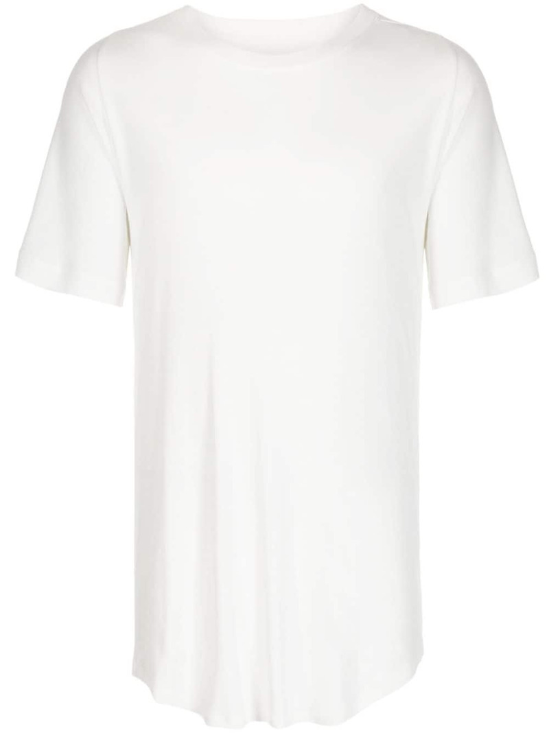 curved-hem cotton T-shirt 1